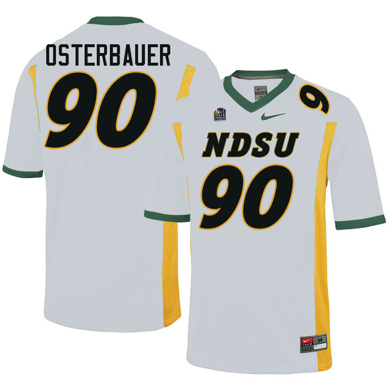 North Dakota State Bison #90 Wyatt Osterbauer College Football Jerseys Stitched-White